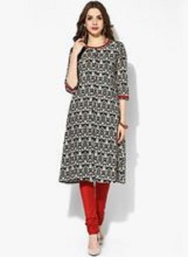 Ladies Cotton Ikkat Printed Kurti