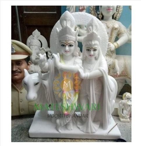 Radha Krishna Handmade Marble Statue