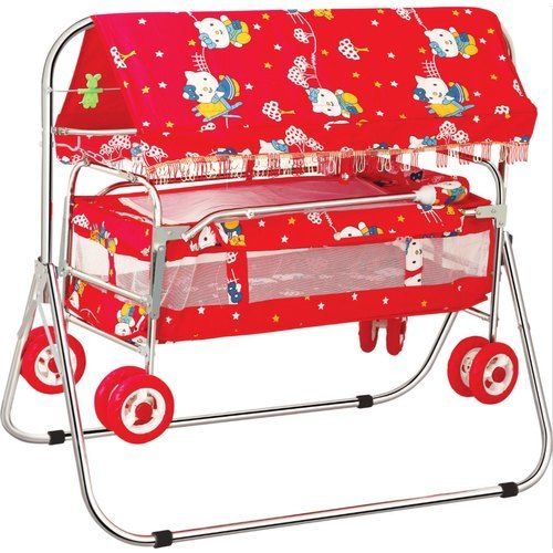 Polyster Red Printed Baby Cradle