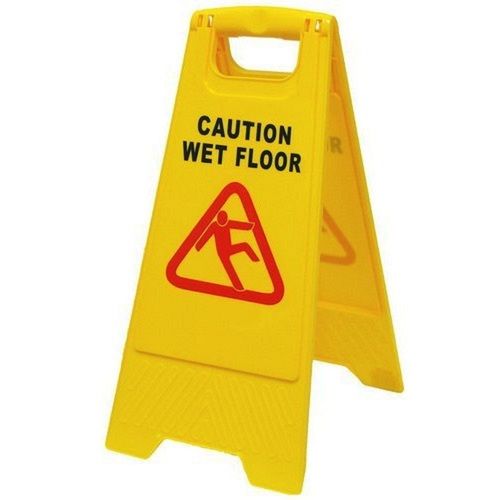 Yellow Caution Wet Floor Folding Sign Board