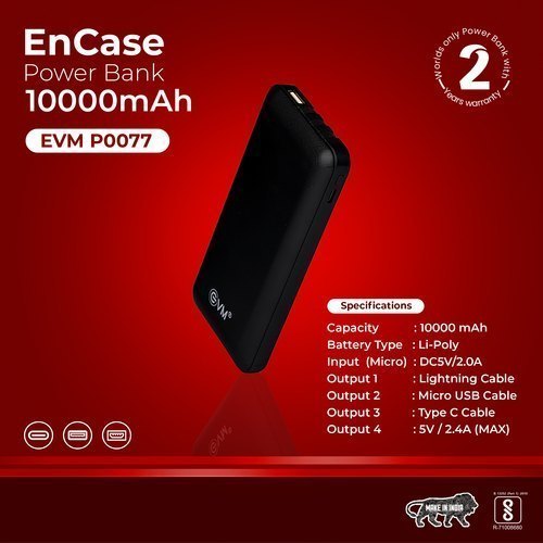 Evm Encase Power Bank 10000Mah Grade: A