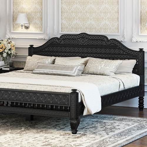 Lahaina Platform Bed - Artwork: Handmade