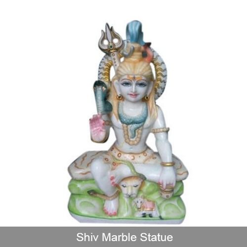 Multicolour Shiv Marble Statue