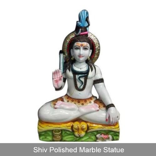 Polished Marble Shiv Statue