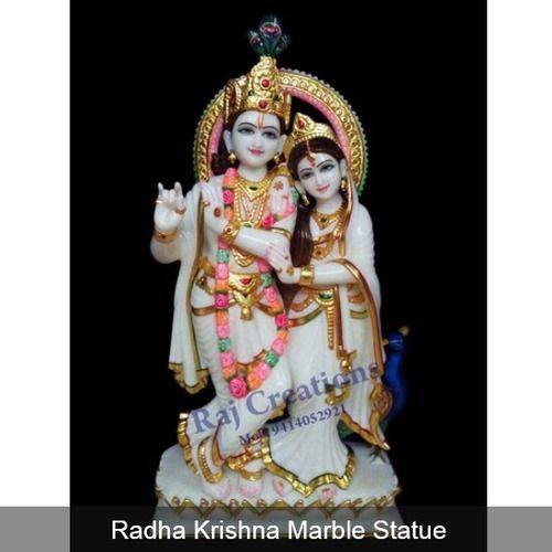 Gold Plated Radha Krishna Statue