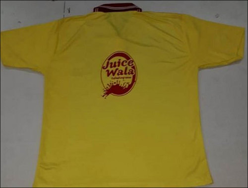 Yellow Regular Fit Printed Advertising T-Shirts