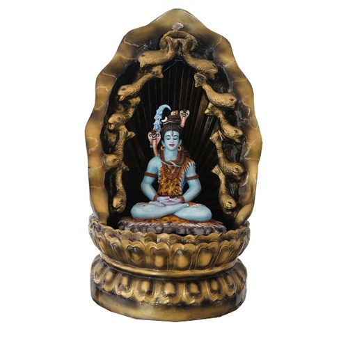 Bholenath Statue With Waterfall And Led Light