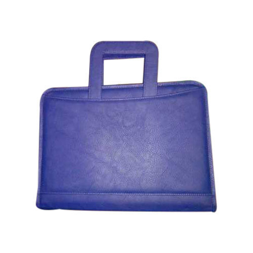 Blue Leather File Bag Gender: Men