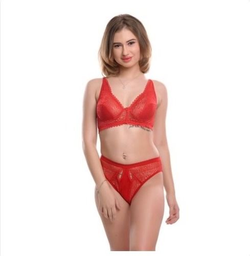 Ladies Red And Black Bra Panty Set Size: All at Best Price in Pune
