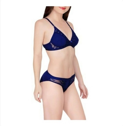 Ladies Fancy Blue Bra Panty Set Size: All at Best Price in Pune