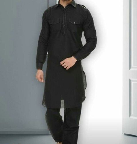 All Black Color Mens Pathani Kurta at Best Price in Delhi | Ritu Dresses