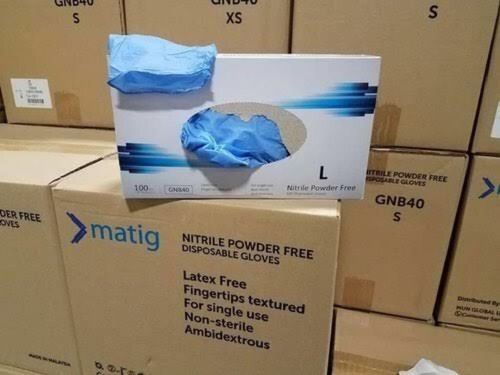 Medical Blue Disposable Nitrile Exam Gloves