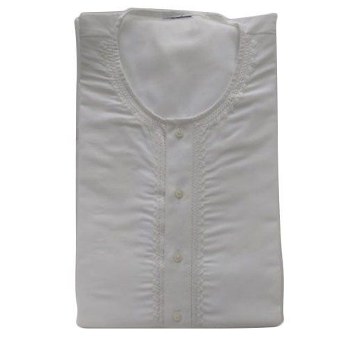 All Mens White Cotton Casual Kurta