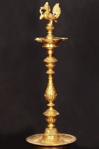 Polished Brass Oil Lamp