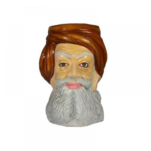 Rajasthani Man Face Wood Polish Frp Multipurpose Stool