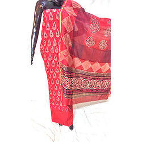 Multicolor Unstitched Printed Cotton Suit