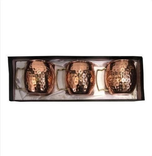 Metal Copper Hammered Moscow Mule Mug Gift Set