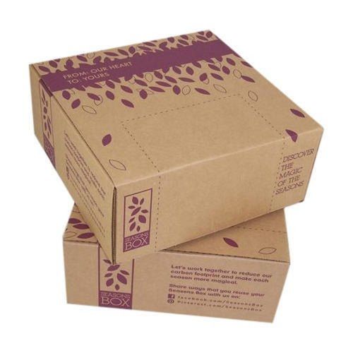 Brown Kraft Paper Die Cut Style Corrugated Packaging Box