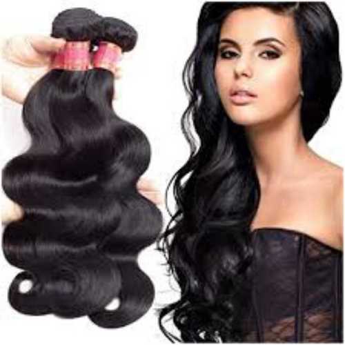 Black Shiny Look Human Hair 