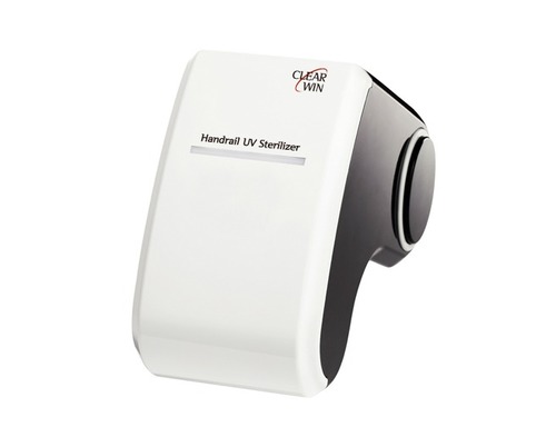 White And Black Handrail Sanitizer With Escalator Drive