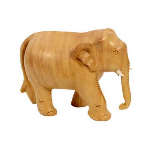 Polished Wooden Elephant Statue 
