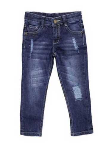 Blue Regular Fit Mid-Rise Mildly Distressed Stretchable Jeans Gender: Boys