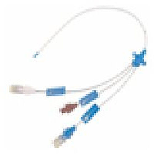 White Transparent Central Venous Triple Lumen Catheter