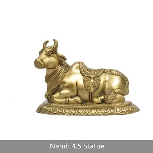 Durable Brass Nandi Statue 4.5 Inch