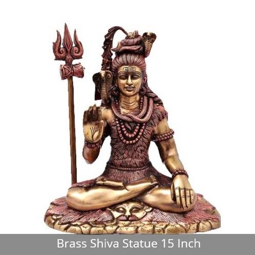 Brass Shiva Statue 15 Inch