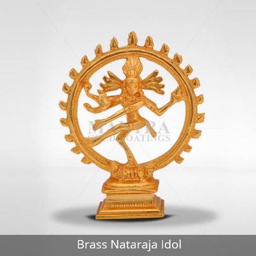 Eco-Friendly Gold Plated Brass Nataraja Idol