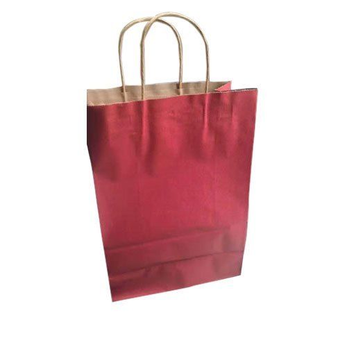 Moisture Proof Red Paper Shopping Bag