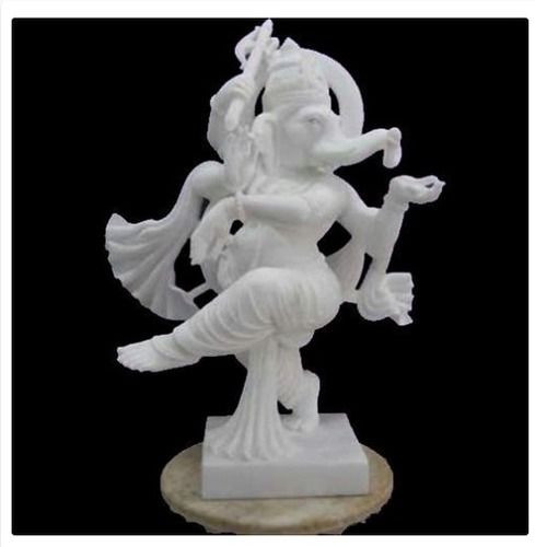 Durable Dancing Ganesha Marble Statue