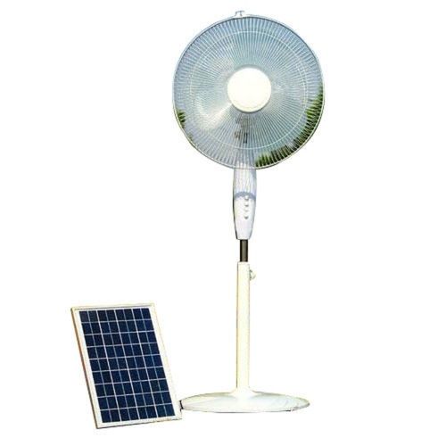 White High Speed Solar Power Pedestal Fan