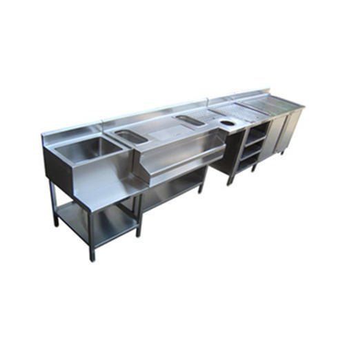 Silver Matt Finish Stainless Steel Complete Counter 