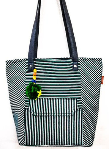 Black And White Ladies Cotton Tote Bags