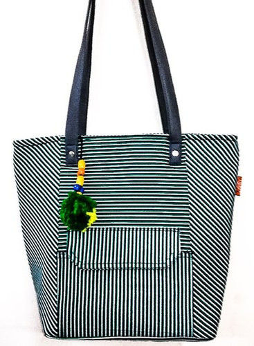 Multicolor Black And White Ladies Cotton Tote Bags