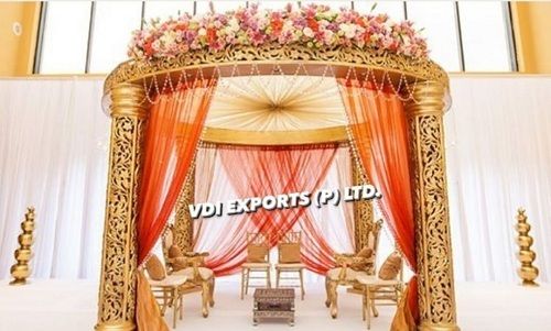 FRP Golden Carved Mandap