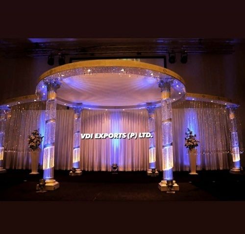 Modern Spiral Crystal Frp Mandap