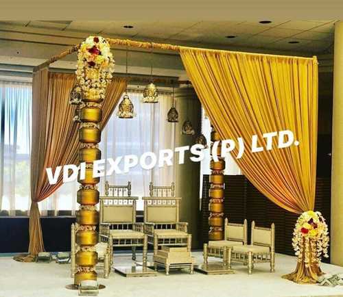 Pot Pillared Golden Mandap