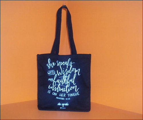 Printed Organic Canvas Tote Bag