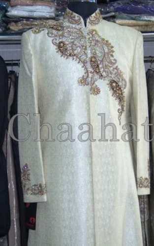 Cream Color Wedding Sherwani Age Group: Adults