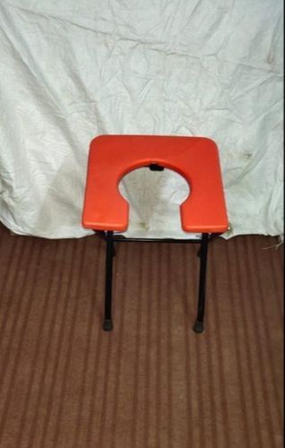 Orange PVC Commode Stool