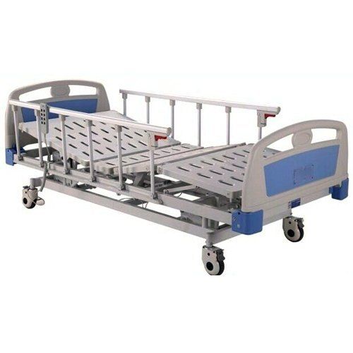 Grey And Blue Four Wheeled Base Automatic Grade Hospital Electric Bed