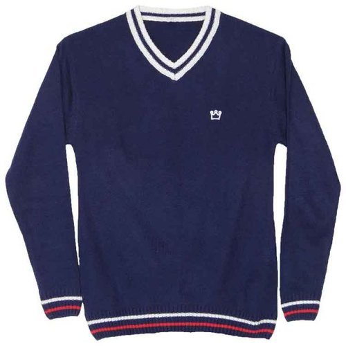 Full Sleeve School And College Sweater - Customized Size V Neck Collar | Long Lasting Comfort Skin Friendly Attractive Design Anti-Wrinkle Breathable