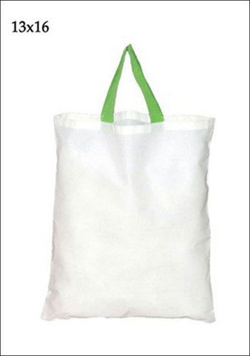 Handled White Cotton Bags
