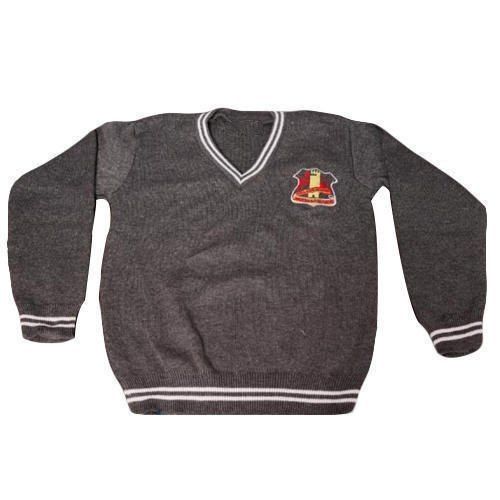 Woolen Full Sleeves School Pullover Collar Type: V Neck