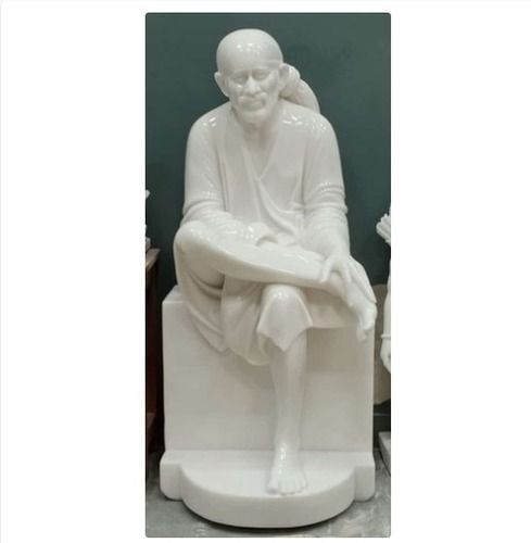 Glossy White Sai Baba Statue