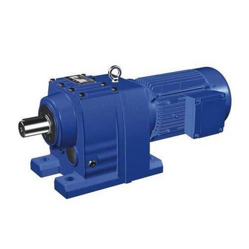 Blue Three Phase Helical Geared Motor