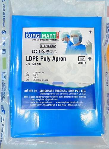 Blue Disposable Ldpe Poly Apron