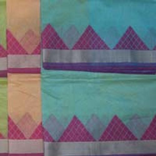 Various Colors  Are Available Half Square Border Saree